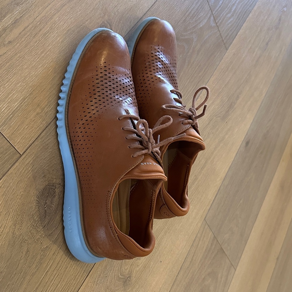 Cole Haan Zerogrand laser wingtip Oxfords with Blue sole